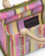 The Stripe Mesh Small Tote Bag Purple Multi